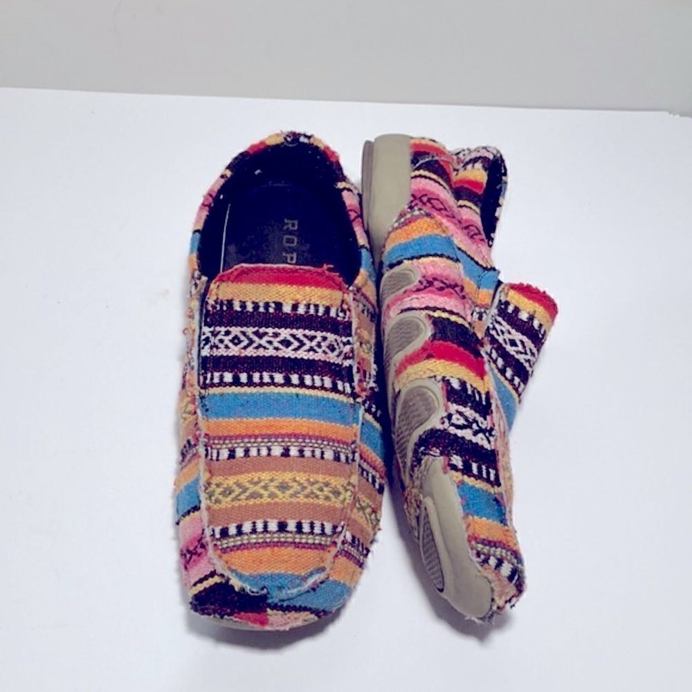 Roper fabric colorful slipon loafers